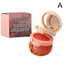 3 em 1 fosco iluminador blush paleta perolado blush brilhante sombra multifuncional rosto maquiagem paleta cosméticos femininos quente