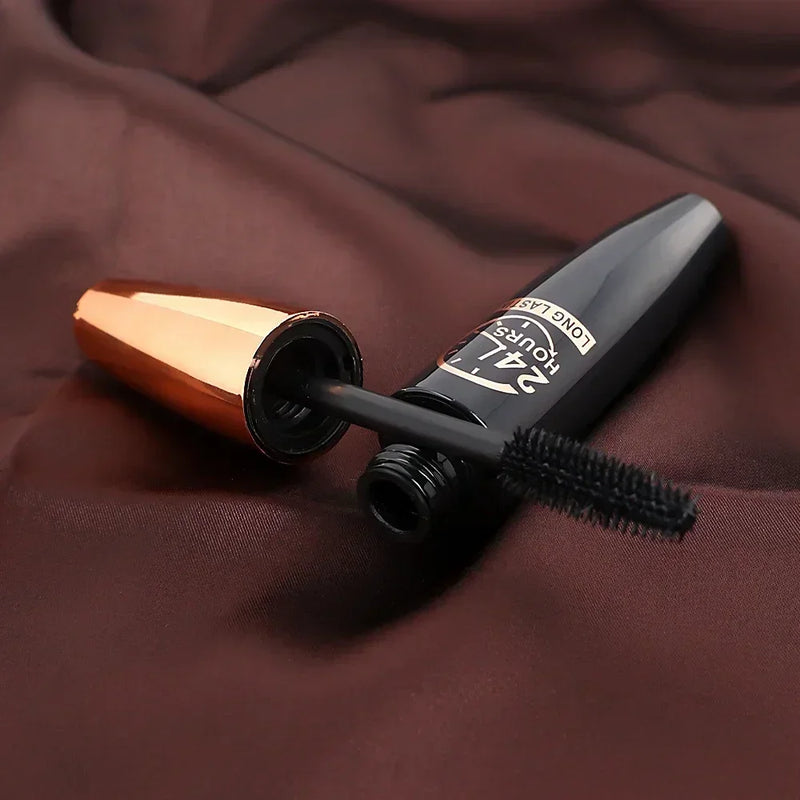 Impermeável cílios extensão rímel, alonga fibra de seda preta, maquiagem feminina, cosméticos, 5D