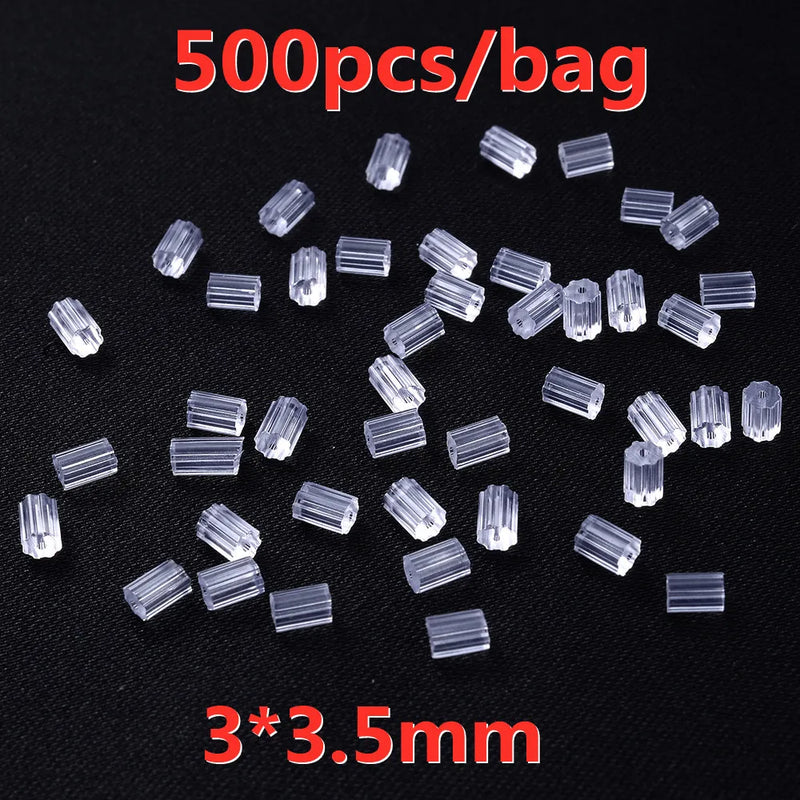 100-500 pçs transparente macio borracha de silicone brinco volta orelha rolha fecho para fazer brinco diy jóias descobertas atacado