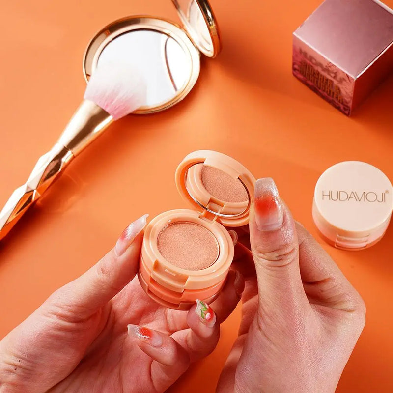 3 em 1 fosco iluminador blush paleta perolado blush brilhante sombra multifuncional rosto maquiagem paleta cosméticos femininos quente