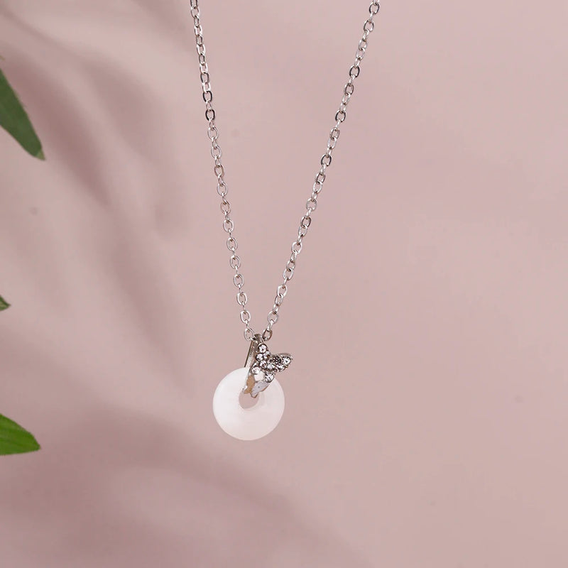 Y2k cristal borboleta coração colar moda kpop brilhante clavícula corrente colares para mulheres meninas nova tendência presentes de festa jóias