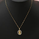 Moda europeia e americana e linda feminina All Sky Star micro incrustado colorido zircão virgem maria colar oco