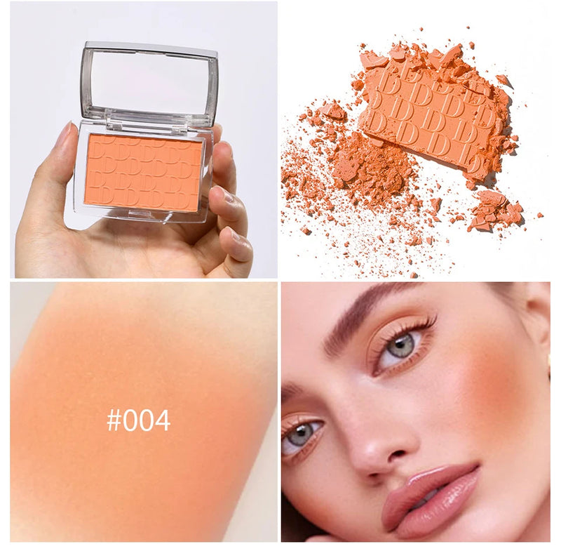 Blush fosco natural bochecha matiz iluminar rosto à prova dwaterproof água contorno cosméticos blush em pó macio maquiagem feminina para bochechas