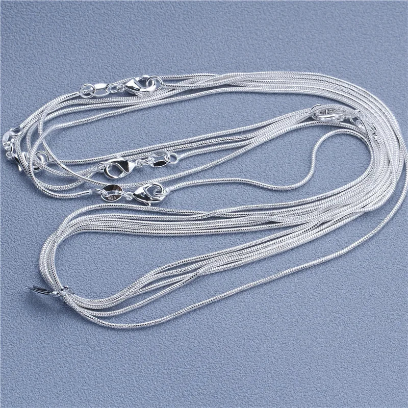 1 peça 925 prata esterlina 16-30 polegadas rolo grânulo figaro corrente colar para homens mulheres 9 designs joias da moda