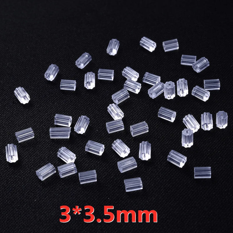 100-500 pçs transparente macio borracha de silicone brinco volta orelha rolha fecho para fazer brinco diy jóias descobertas atacado