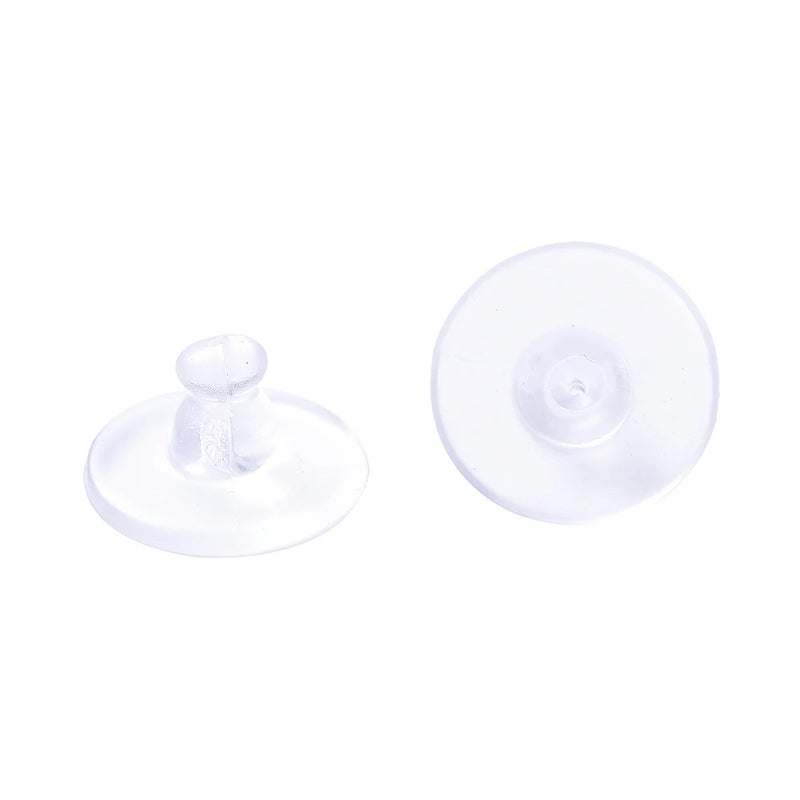 100-500 pçs transparente macio borracha de silicone brinco volta orelha rolha fecho para fazer brinco diy jóias descobertas atacado