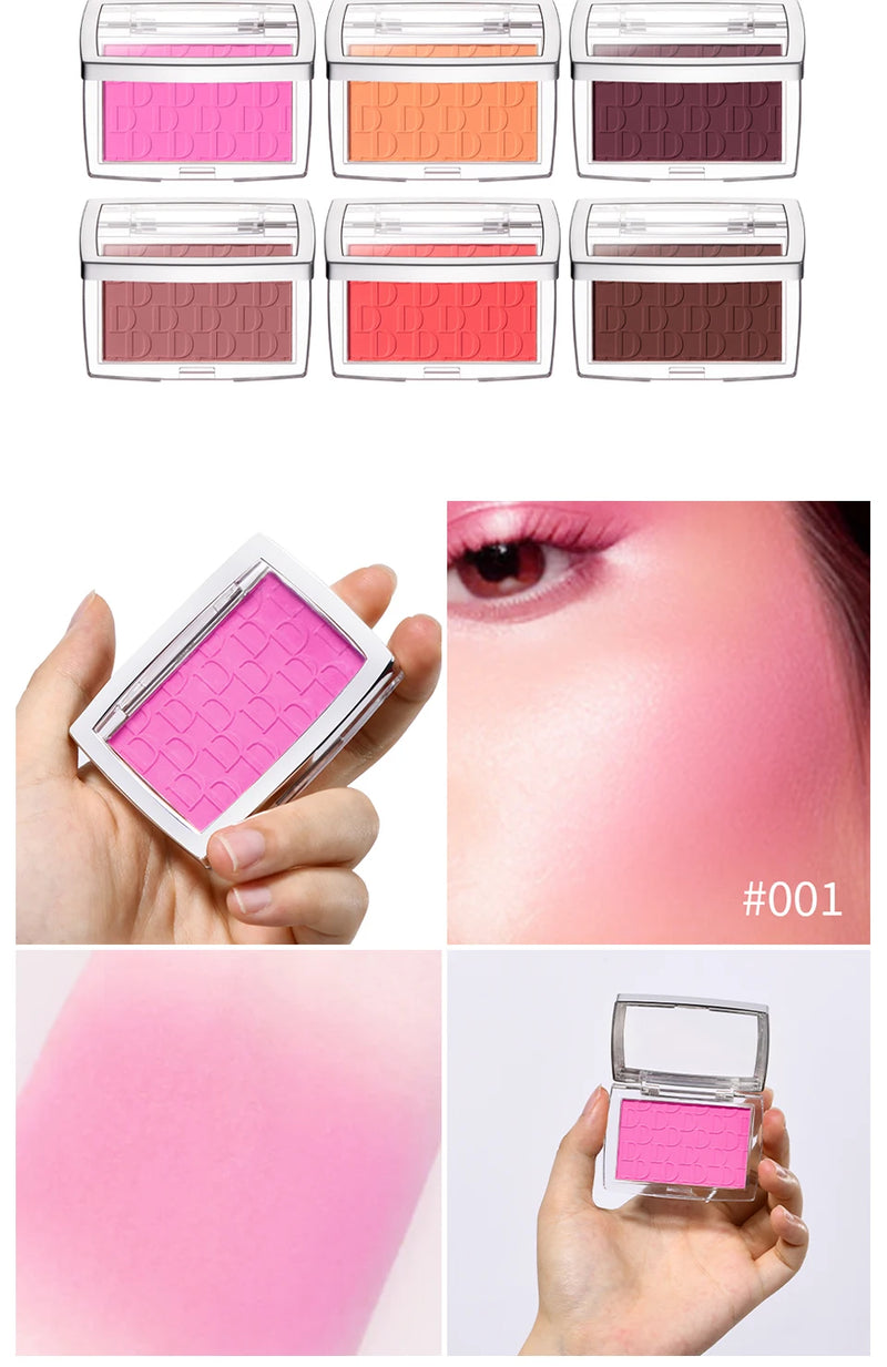 Blush fosco natural bochecha matiz iluminar rosto à prova dwaterproof água contorno cosméticos blush em pó macio maquiagem feminina para bochechas