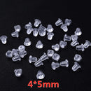 100-500 pçs transparente macio borracha de silicone brinco volta orelha rolha fecho para fazer brinco diy jóias descobertas atacado