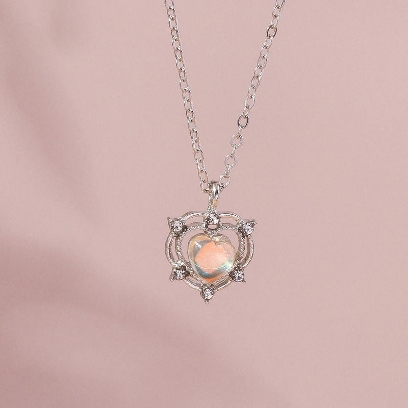 Y2k cristal borboleta coração colar moda kpop brilhante clavícula corrente colares para mulheres meninas nova tendência presentes de festa jóias