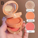 3 em 1 fosco iluminador blush paleta perolado blush brilhante sombra multifuncional rosto maquiagem paleta cosméticos femininos quente