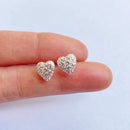 Novo 925 prata esterlina meninas martelo padrão amor colar simples em forma de coração pingente presente feminino boutique jóias nk153