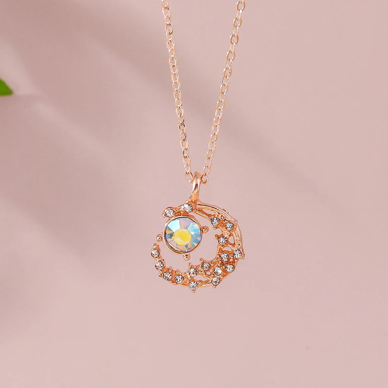 Y2k cristal borboleta coração colar moda kpop brilhante clavícula corrente colares para mulheres meninas nova tendência presentes de festa jóias