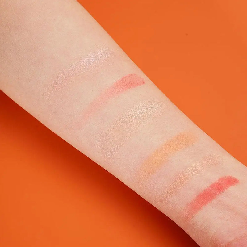 3 em 1 fosco iluminador blush paleta perolado blush brilhante sombra multifuncional rosto maquiagem paleta cosméticos femininos quente