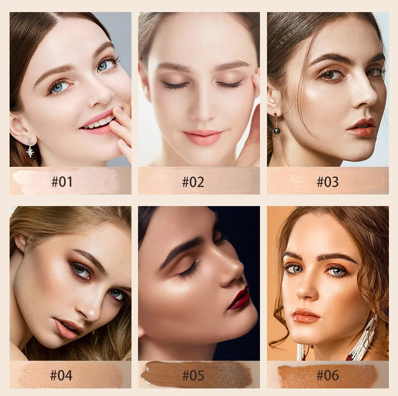 Corretivo líquido fosco de alta cobertura, à prova d'água, controle de óleo, hidratante, corretivo de longa duração, maquiagem facial profissional