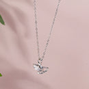 Y2k cristal borboleta coração colar moda kpop brilhante clavícula corrente colares para mulheres meninas nova tendência presentes de festa jóias