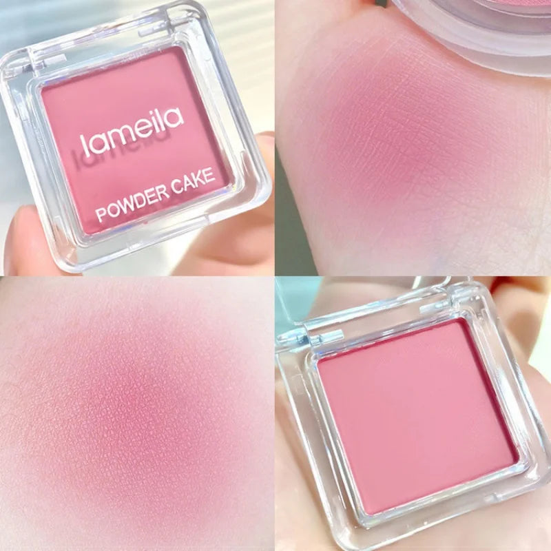 Rosto blush fosco natural bochecha matiz iluminar rosto à prova dwaterproof água contorno cosméticos blush em pó macio maquiagem feminina 1 pçs